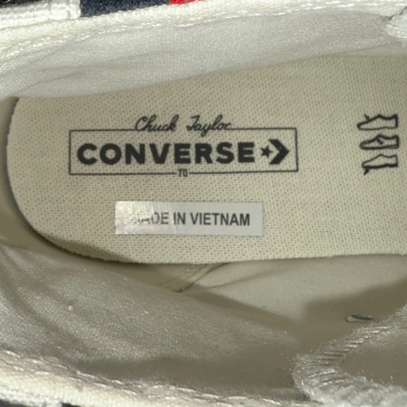 Converse Chuck Taylor All Star 70 High Top Shoes Red & White Stripe - Men’s 11.5 - Picture 6 of 14